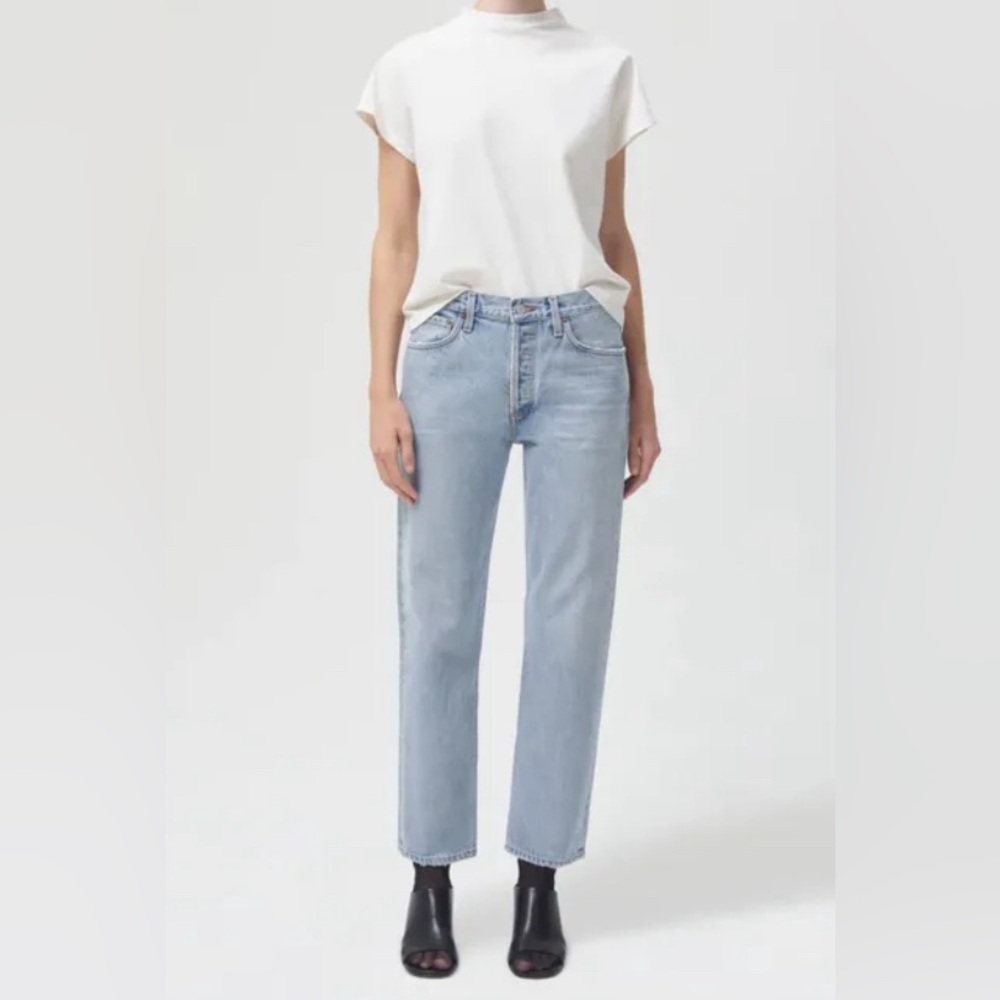 Agolde Wyman Vintage Straight Leg Jeans in the color Dimension size 26
